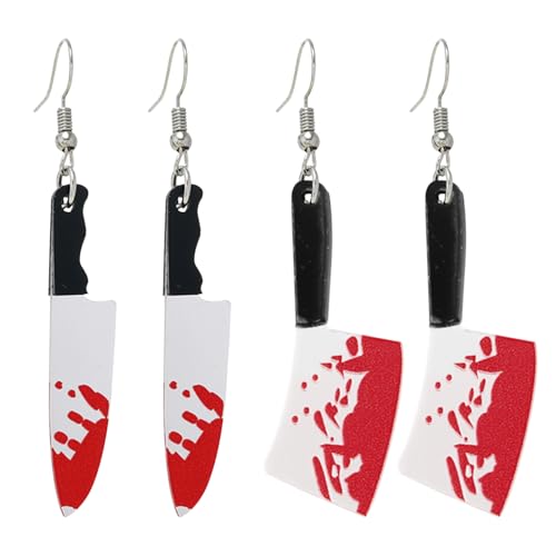 UOPJDD 2 Pares De Pendientes De Cuchillos Simulados, Pendientes Divertidos, Joyas Creativas Y Personalizadas, Suministros De Aderezo para Fiestas Y Accesorios De Ropa.