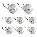 bociloy 8Pcs Mini DC Motor, 5V 6000RPM Electric Motor with Wire for DIY Model