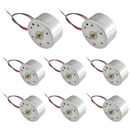 bociloy 8Pcs Mini DC Motor, 5V 6000RPM Electric Motor with Wire for DIY Model