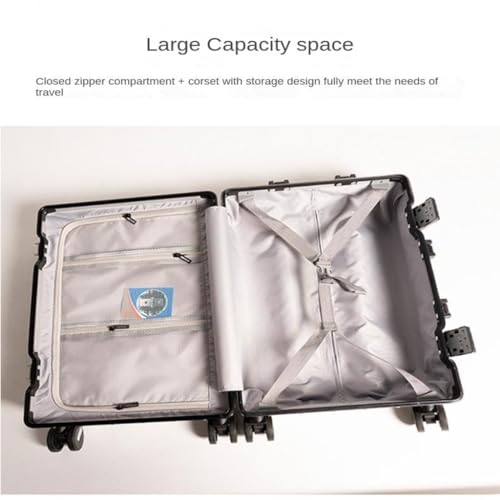 PANKERS Suitcase 24-inch Universal Aluminum Frame Trolley Case Large Capacity Customs Lock Suitcase Silent Universal Wheel Suitcases2