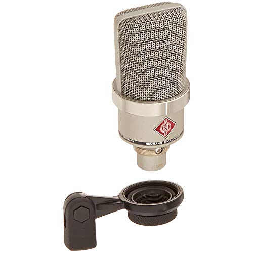 NEUMANN TLM-102 大型ダイヤフラム スタジオコンデンサーマイク (ニッケル) サスペンションショックマウント&ポップフィルター付き