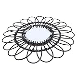 Miroir domestique – matériau sans odeur particulière, fabriqué en rotin tressé