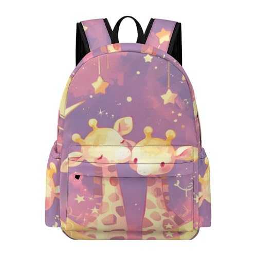 Sac à dos maternelle girafe confortable avec bretelles réglables