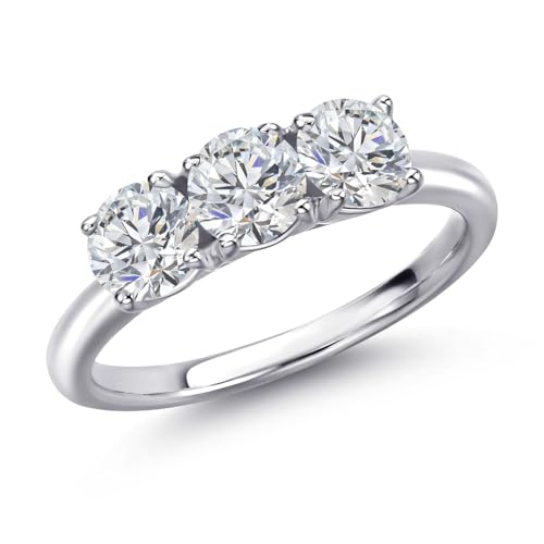 Gem Stone King 3-stone Engagement Ring For Women