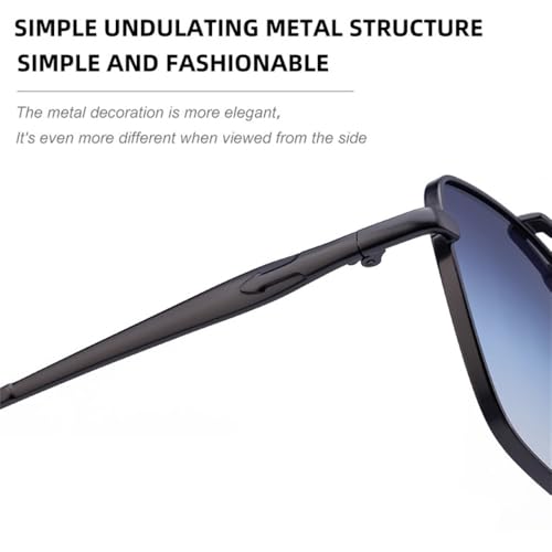 Retro Men's Square Shades Metal Gradient Glasses Frame Outdoor Cycling Driving Sun Protection4