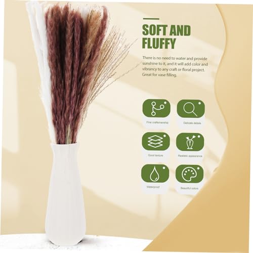 Cabilock 180 Peças Flores de junco secas junco para decoração de vaso cana seca natural plantar cana