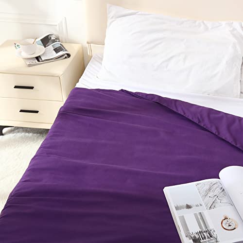Acdyion Weighted Blankets Removable Duvet Cover For Adults Queen Size(60"X80"),Heavy Blanket Duvet Cover With Soft And Comfort With 8 Ties,Machine Washable Microfiber Weighted Blanket Cover (Purple) #TOP6