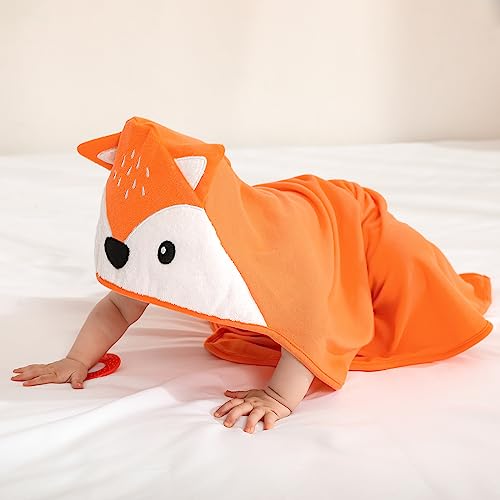 Synpos Baby Bath Towels, Newborn Hooded Baby Towel With 5 Baby Washcloths - Ultra Absorbent And Soft Cotton Hooded Bath Towel For Babie, Toddler, Infant - Unisex Hooded Baby Bath Towel #TOP1