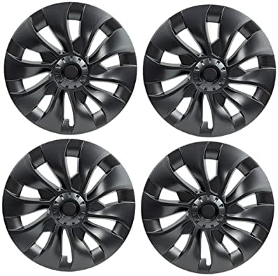 KONLEE Tire Covers 18 Inch Compatible with Tesla Model 3 2018-2022 Hub Cap Performance Replacement Wheel Cap Automobile Wheel Hubcap Full Rim Cover Accessories Exterior Accessories (Color : Gun Grey)