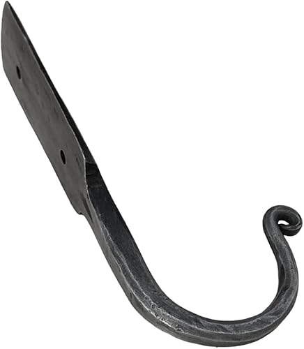 Miniatura 4 de Gancho de pared de metal forjado a mano de hierro forjado para toallas de pared hecho a mano, estante negro acabado antiguo por LIVING IDEAS