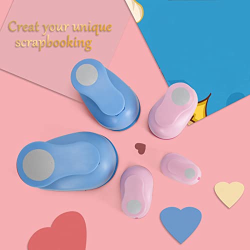 Lorcornm Conjunto de Furadores de Papel Circulares- 5 Peças de Furadores Redondos para Artesanato Em