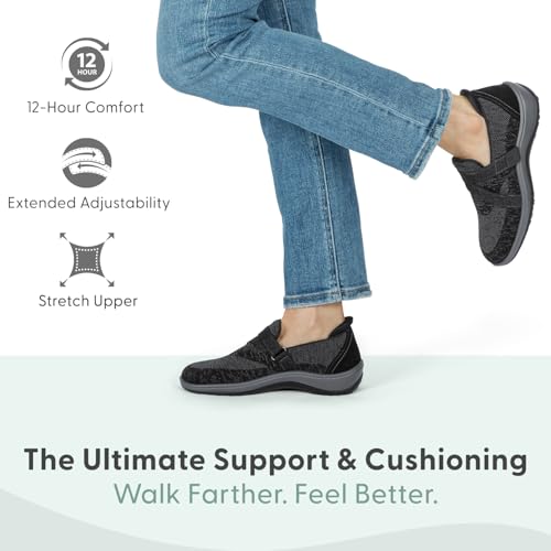 Orthofeet Women's Orthopedic Stretch Knit Amalya Casual Shoe2