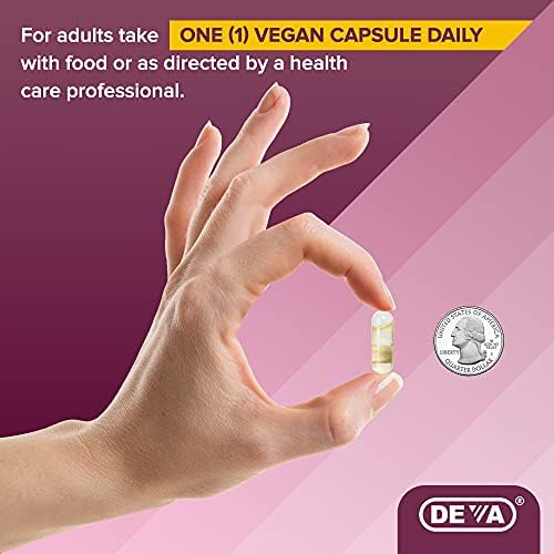 DEVA Vegan Vitamins Vegan Evening Primrose Oil Vcaps, 90-Count Bottle