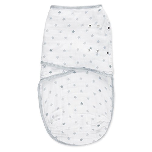 aden by aden + anais Easy Swaddle Sack | Muslin Baby Wrap | Ideal for Baby Girls & Boys | Newborn Boy & Girl, Unisex Infant Wraps, Swaddling Set, Wearable Swaddles Sleep Sack, Large
