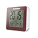 Produktbild TELEFUNKEN Wecker Funkwecker digital LCD DCF mit Thermometer Temperaturanzeige und Kalender autom. Zeitumstellung rot Bordeaux FUD-25 (R)