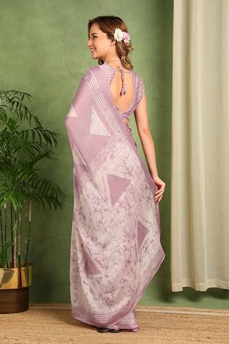 Image of MIRCHI FASHION Saree for Woman Chiffon Floral Printed | Lightweight Daily Wear Women's Sari with Unstitched Blouse Piece (Available in 20 Colors)