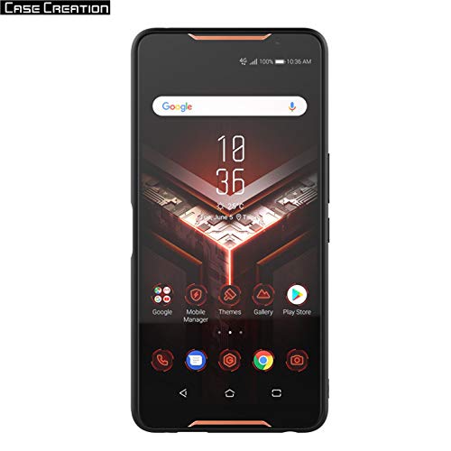 Image of Case Creation for Asus ROG Phone II (ZS660KL) 2019 Back case, ASUS ROG Phone II Slim Flexible Smart Look case with 360 Camera All Angle Protection (Pure Black)