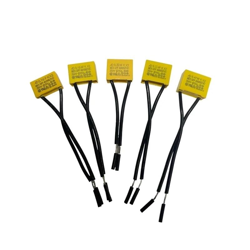 5PCS AD K X2 capacitance Tape line 0.1uF 0.15uF 0.22uF 0.33uF 0.47uF 250V-275V Housing Flexible wire capacitor OSBCMZGE(5pcs 0.33UF)