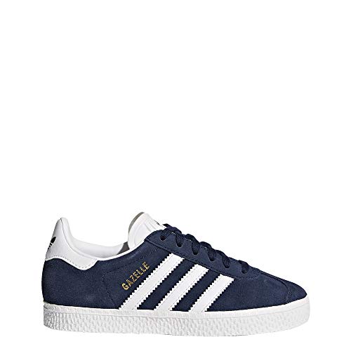 adidas Originals Boy's Gazelle C Shoe, Collegiate Navy/White/White, 1 M US Little Kid