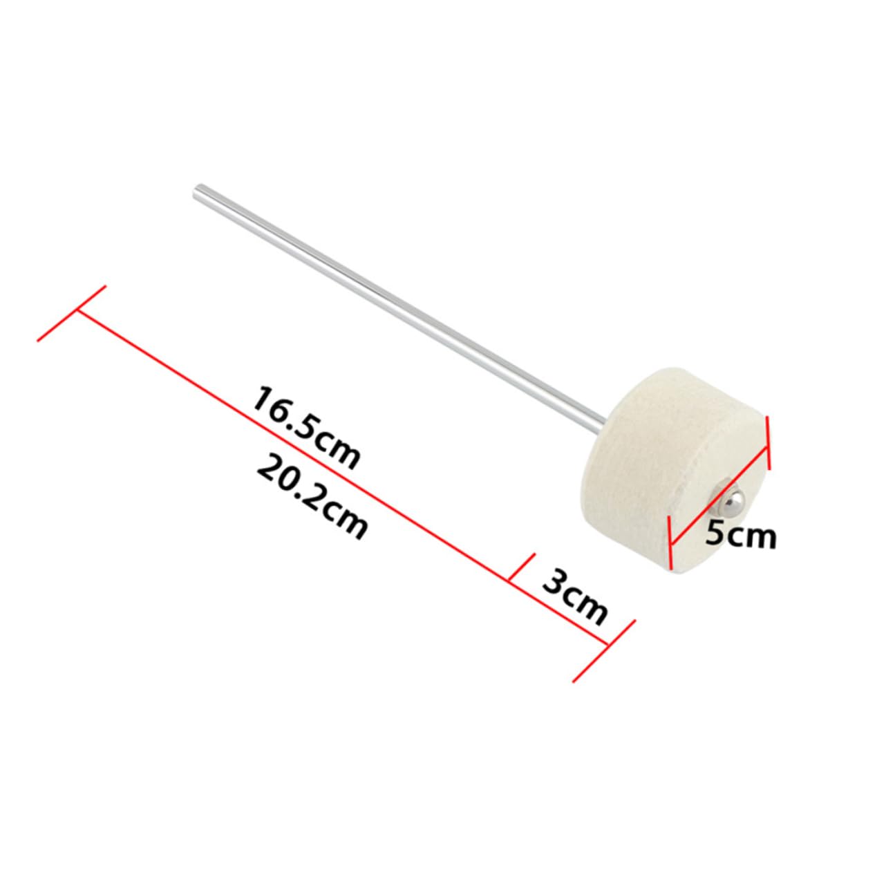 HEMOTON Replace Your Old Drum Pedal Lightweight Bass Drum Pedal Beater Mallet Drum Mallets Traditional Sound