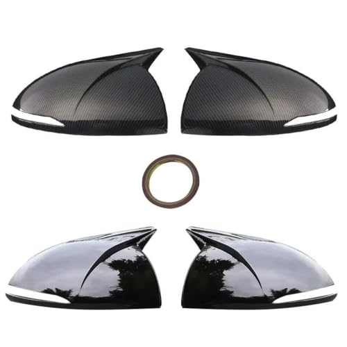 Coques rétroviseurs Sonata DN8 masquez les rayures avec ce cache noir brillant à coller - 5