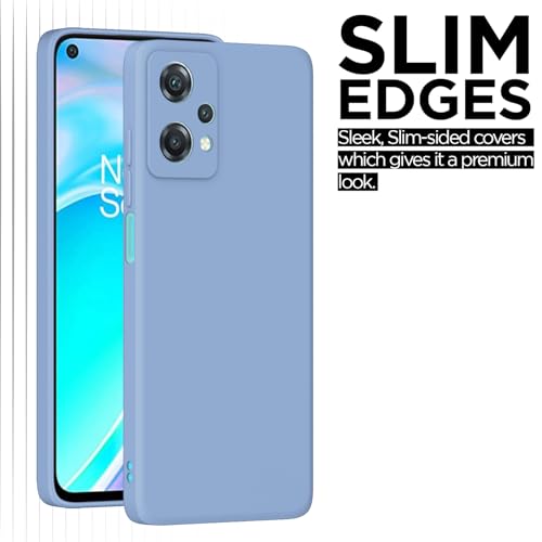 Image of Outlouders Back Cover for OnePlus Nord Ce 2 Lite 5G | Camera Protection | Durable Soft Matte Silicone Bumper Case (Aqua Blue)