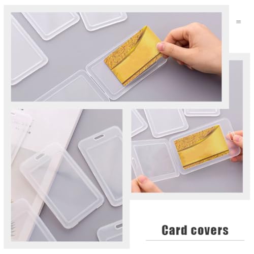 Fundas transparentes para evitar el desgaste de tarjetas de identificación de plástico 4
