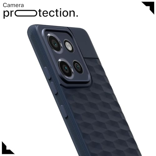 Image of Outlouders Bumper Case for Moto Edge 50 Neo 5G | Full Camera Protection | TPU Soft Flexible Shockproof Back Cover (Blue)