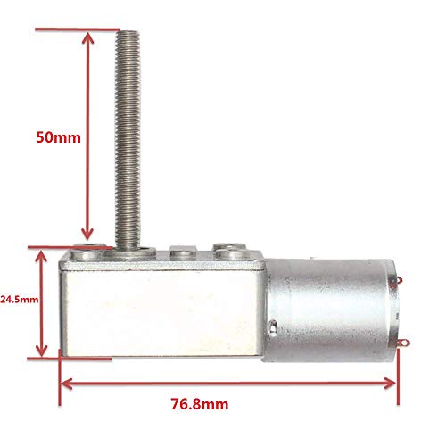 DollaTek JGY370 DC12V 150 RPM 50 mm-M6 Schraube Schneckengetriebemotor Selbstsichernder Untersetzungsgetriebemotor
