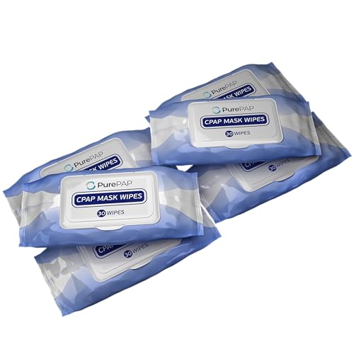 Image of CPAP Cleaning Wipes (BULK 180 Wipes) - 100% Cotton Sheets - Alcohol-Free CPAP wipes - Natural Ingredients w /Aloe Vera & Vitamin E - Resealable Packet - CPAP Supplies
