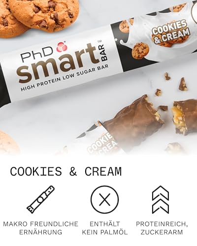PhD Smart Protein Bar, 12 x 64g, Cookies and Cream – Ansicht 2