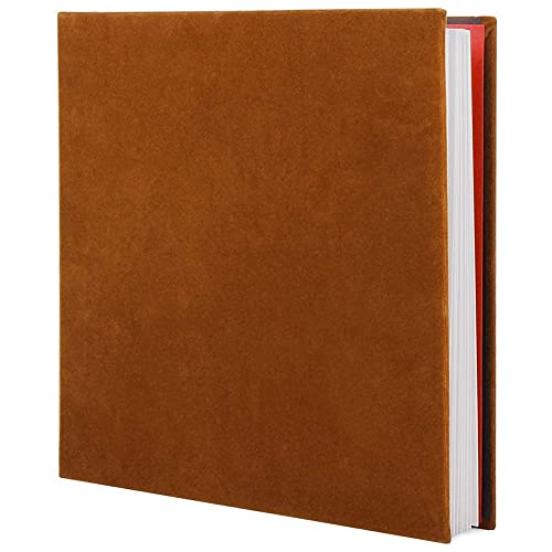 Uinfhyknd Álbum de fotos adhesivo de terciopelo para manualidades, libro de recuerdos grueso con película protectora, imágenes permanentemente