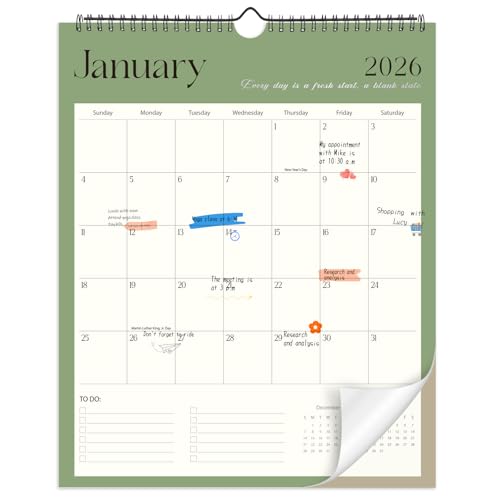 Wall Calendar 2026-2027, 18 Month Calendar from January 2026 to June 2027 14.5