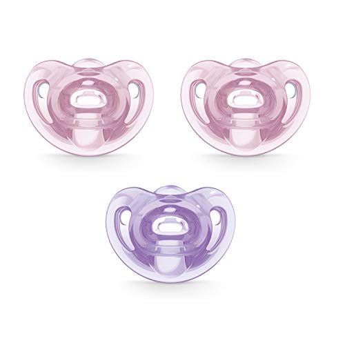 NUK Sensitive Orthodontic Pacifiers, 0-6 Months, 3 Pack
