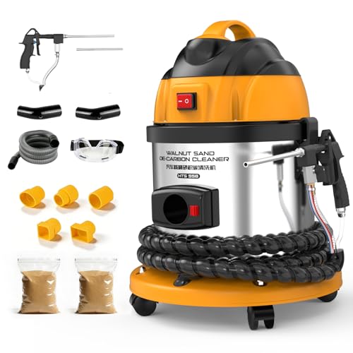Walnut Blaster Automotive Walnut Sand Blaster Cleaning Machine for Intake Manifold & Exhaust Valve Cleaning Engine DE- Carbon Cleaner with 4.5lbs Walnut Sand 110V HTS558 (5)
