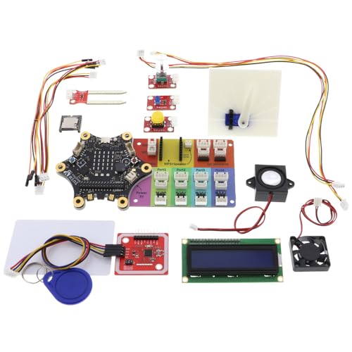 Funduino Expansion Board für Calliope Mini V3 – Erweiterungsplatine für Mint Bildung mit MP3, RFID, LCD und Anderen Sensoren/Aktoren