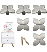 Gold Leaf Drawer Knobs Solid Brass Gold Leaf Handles - Flower Shape Cabinet & Drawer Knobs (Leaf-B) Wardrobe Door Pulls - View #2