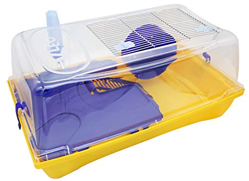 BPS Jaula Hámster Chalet para Hámster con Escalera Rueda y Casa Especial 58 * 32 * 31 cm