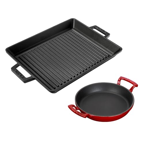 Döküm Izgara Tava 26x32 & 20 cm Sahan Set - Gerçek Izgara Lezzeti Evde