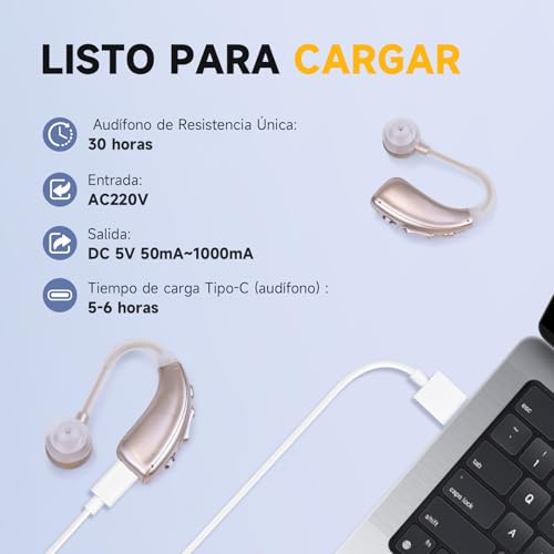 Dispositivo recargable Eovuox A313 plata con sonido HD y reducción de ruido 3