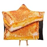 XKAWPC Grilled Cheese Sandwich Wearable Hooded Blanket Soft Warm Throw Blanket Robe Cloak Wrap For B