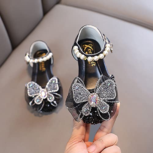 Infant Girls Mary Jane Bowknot Shoes Sparkly Princess Shoes Non Slip Soft Sole Shoes Party Ballet Shoe Toddler Shoes3