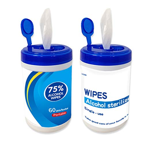 60Pcs 75 Alcohol Wet Wipes Disinfectant Wipes Portable Hand Alcohol Wipes Towel Disposable