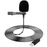 Microfono USB Lavalier para PC, Ordenadores Plug y Play