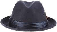 Stacy Adams Men's Crushable Wool Felt Snap Brim Fedora Hat - 100% Wool, 2 1/8" Brim, Timeless Style