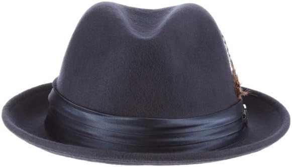 STACY ADAMS Men's Crushable Wool Felt Snap Brim Fedora Hat