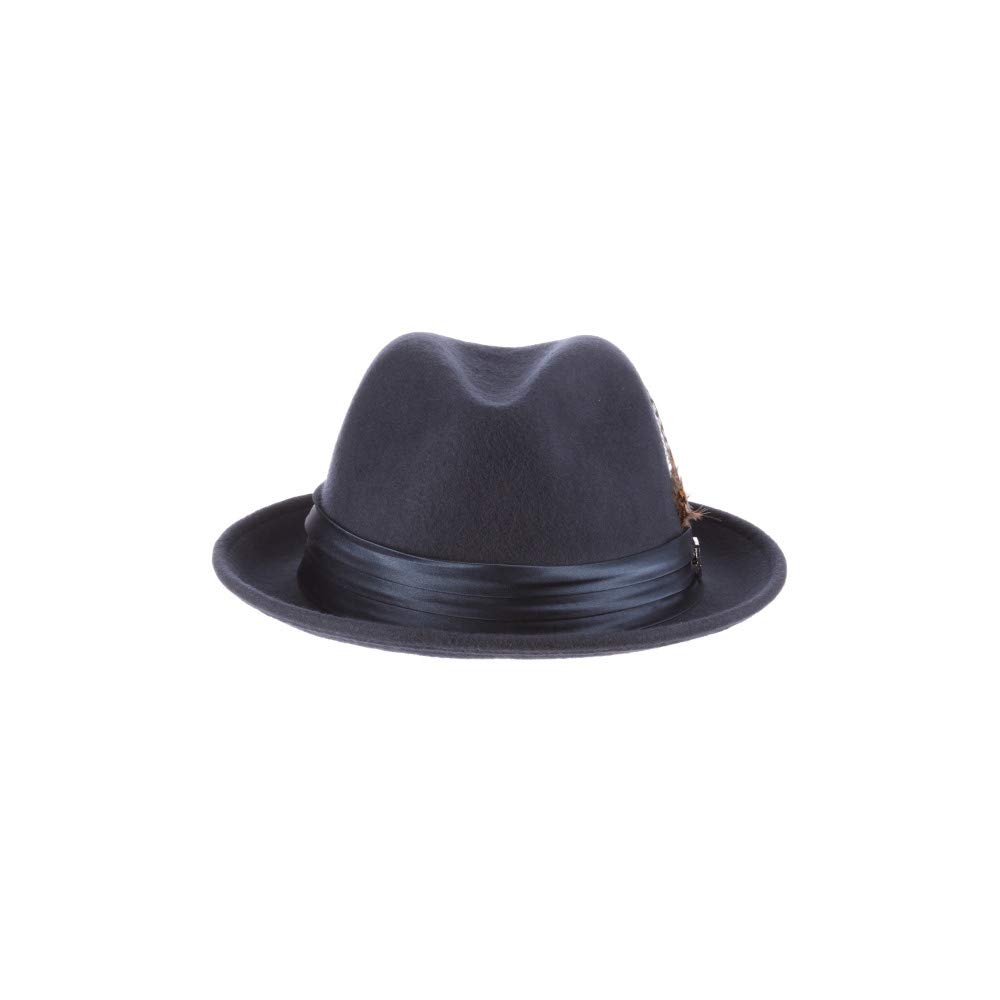 STACY ADAMS Men's Crushable Wool Felt Snap Brim Fedora Hat
