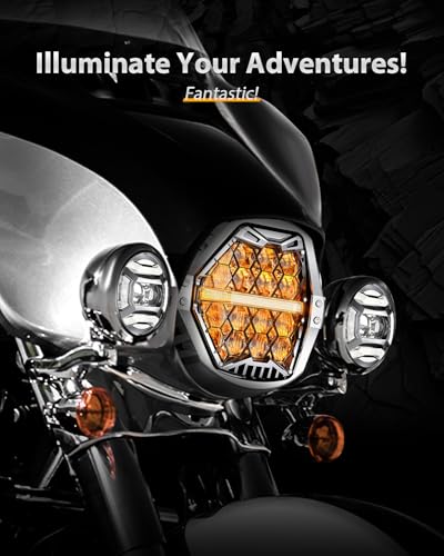 Image of Silver 1000% Bright 120W 7'' Motorcycles LED Headlight with Amber Turn Signal Compatible with Road King Road Glide Street Glide Electra Glide Ultra Limited Trike Heritage Softail Fat Boy Yamaha