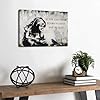 Banksy Canvas Wall Art Black and White Graffiti Street Pop Artwork Girl Canvas Prints Pictures If You Get Tired Learn to Rest Inspirational Quotes Wall Art for Living Room Bedroom Decorations 30x40cm #2