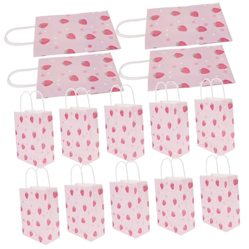 Homoyoyo 16 Bolsas De De Fresa Bolsas De De Fresa Bolsas De Fiesta De Cumpleaños Bolsas De Cumpleaños De Fresa Bolsas De Fiesta Para Bolsas De Fiesta Bolsas De Papel